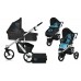 Универсальная коляска Bertoni 2 в 1 CARRERA Black-Blue Sunny City